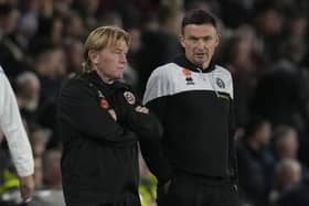 TEAMWORK: Assistant coach Stuart McCall Sheffield United manager Paul Heckingbottom have proved a positive combination at Bramall Lane. Picture: Andrew Yates/Sportimage