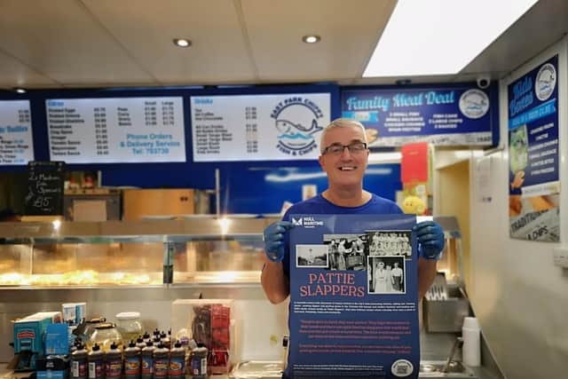 Matthew Kinsley at East Park Chippy, said: "I’ve been working in the industry since I was 16 and I’m really glad to see the Pattie Slappers being remembered. I’m really pleased to be taking part in this exhibition that also coincides with National Fish and Chip Day on Friday."