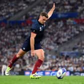 George Ford of England kicks a penalty during the Rugby World Cup France 2023 match between England and Argentina at Stade Velodrome on September 09, 2023 in Marseille, France. (Picture: Dan Mullan/Getty Images)