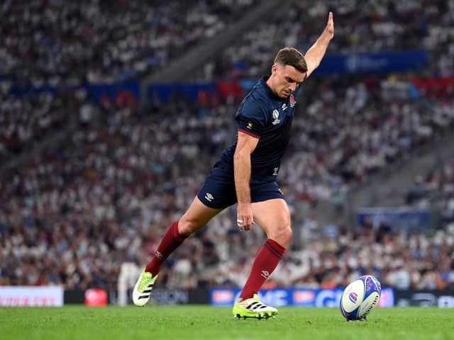 George Ford of England kicks a penalty during the Rugby World Cup France 2023 match between England and Argentina at Stade Velodrome on September 09, 2023 in Marseille, France. (Picture: Dan Mullan/Getty Images)