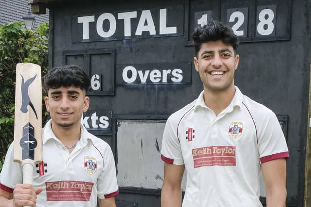 Cricket has been a lifelong passion for Fahim (left) and Ajjaz (right), who are now playing for Cawood Cricket Club. Image: Mike Cowling