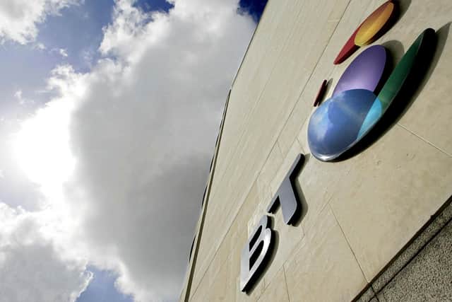 BT Group has announced that its pension funding deficit has been valued at £3.7 billion, down from the £7.98 billion recorded in 2020. Photo by Shaun Curry.