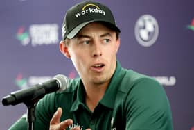 Matt Fitzpatrick of England attends the press conference prior to the DP World Tour Championship on the Earth Course at Jumeirah Golf Estates on November 15, 2022 in Dubai, United Arab Emirates. (Picture: Luke Walker/Getty Images)