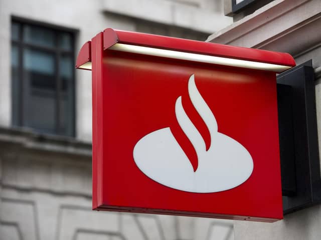 High street lender Santander UK has cautioned that higher-for-longer interest rates will take their toll on households and businesses as it revealed increases in some borrower arrears. (Photo by Laura Lean/PA Wire)