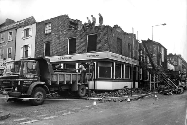 Sheffield Albert Pub demolition 10 November 1978