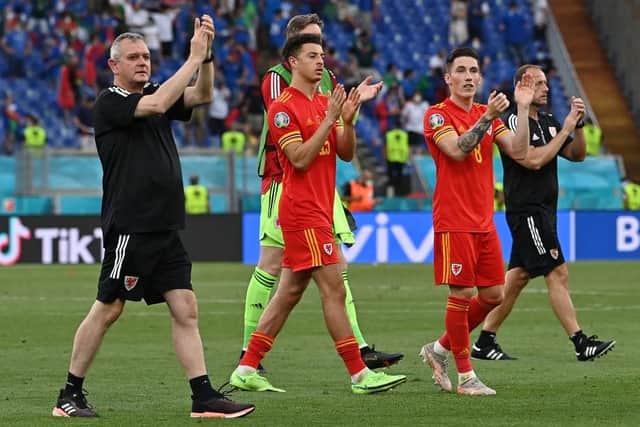 RECRUITING AGENT: Ethan Ampadu (centre) was a big influence in luring Harry Wilson (second right) to Leeds United (Image: Andreas Solaro - Pool/Getty Images)