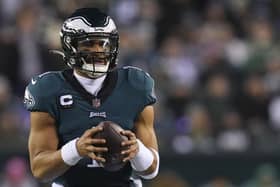 Jalen Hurts #1 of the Philadelphia Eagles will play in his first Super Bowl (Picture: Mitchell Leff/Getty Images)