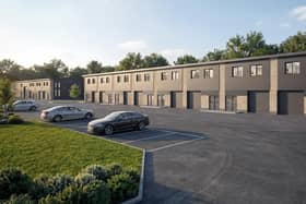 The Yorkshire industrial and logistics team of property consultancy Knight Frank has been appointed to market a new industrial development by the M62 in Huddersfield. Work is now well advanced on the transformation of the derelict Wappy Spring Inn in Lindley Moor Road into 13  industrial units with office space. (Photo supplied by Knight Frank)