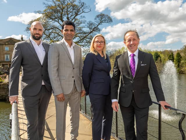 Group Rhodes board of Directors. Left to right: James Gascoigne, operations director, Raghunath Chandrasekaran, commercial director, Rebecca Wood, finance director and Mark Ridgway OBE DL, CEO of Group Rhodes. Picture by Michelle Heseltine.