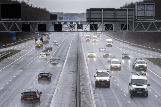 Traffic on the M62 motorway near Rothwell, Leeds. (Pic credit: Tony Johnson)