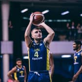Nate Montgomery in action for Sheffield Sharks (Picture: Adam Bates)