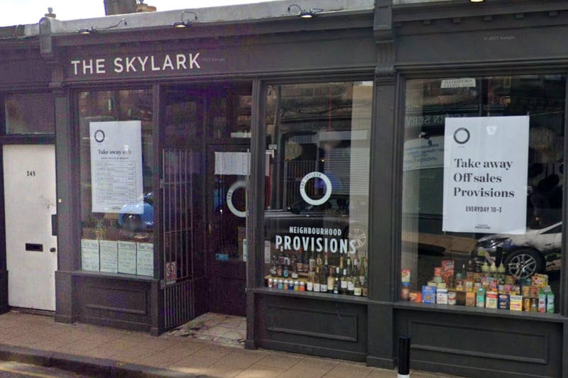 The Skylark is a modern bar and coffee house in Portobello High Street, with a sleek all day menu including croque monsieur, buttermilk chicken burger, and handcut chips. "Truly delicious food, nice surroundings, and very good service," said one reviewer.
