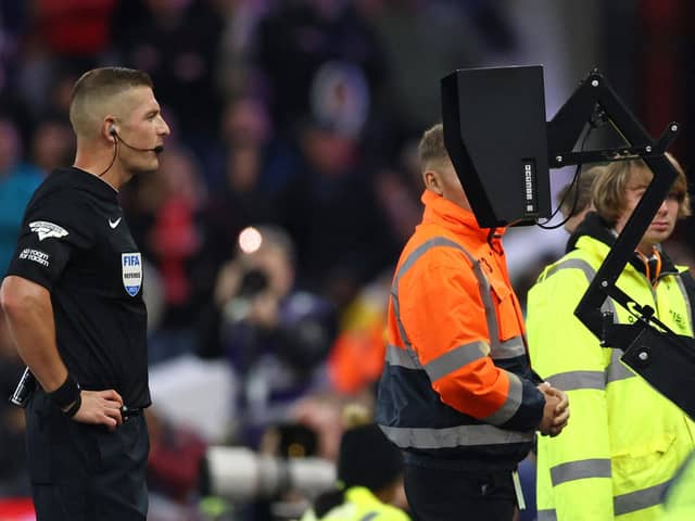 There was further refereeing controversy in the Monday night meeting between Nottingham Forest and Burnley. Image: DARREN STAPLES/AFP via Getty Images