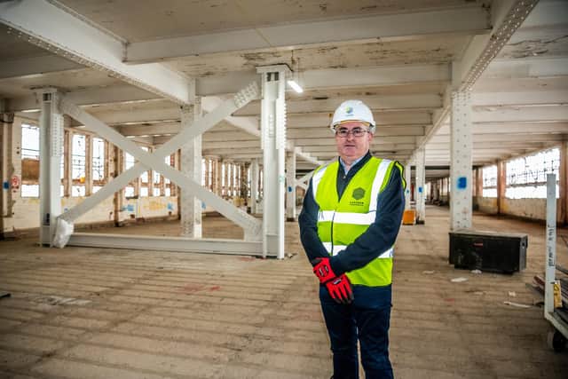 Picture James Hardisty. A look around the iconic Rowntree Factory, ' York's Cocoa Works' site, Haxby Road, York. A development of 279 studio, 1, 2 and 3 bedroom apartments and affordable housing. Pictured Richard Cook, Group Development Director of Latimer by Clarion Housing Group.