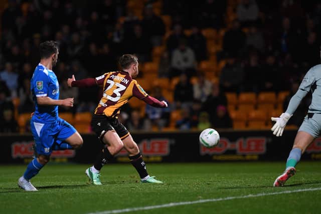 CHANCES: Bobby Pointon goes close (Image: Jonathan Gawthorpe)
