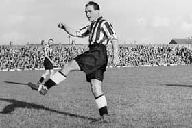 Former Barnsley forward George Robledo, pictured during his time at Newcastle United. The Chile-born player became the first overseas star in English football in the 1940s and 50s.