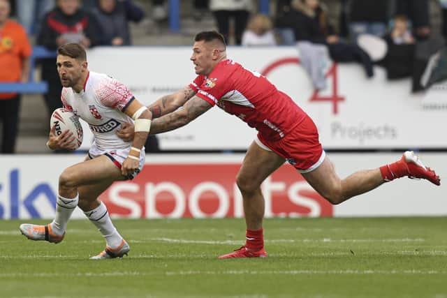 Shaun Kenny-Dowall in action for the Combined Nations All Stars. (Picture: Paul Currie/SWpix.com)