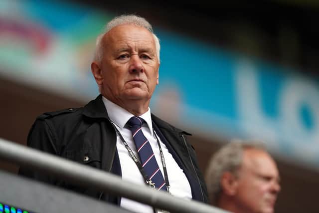 EFL chairman Rick Parry, who said redistribution of finances had to go hand in hand with better regulation, and again called for an end to parachute payments and a 25 per cent share of Premier League broadcast revenue to go to the pyramid. Picture: Mike Egerton/PA Wire.