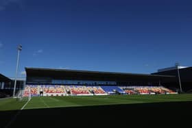 YORK, ENGLAND - JULY 07: A general view inside the stadium prior to the Pre-Season Friendly between Leeds United and Blackpool at LNER Community Stadium on July 07, 2022 in York, England. (Photo by George Wood/Getty Images)