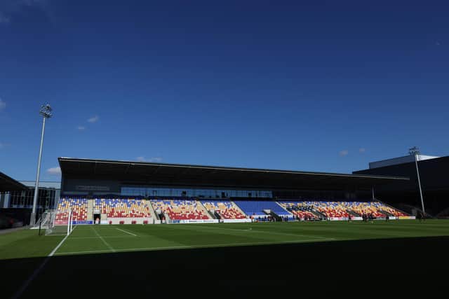 YORK, ENGLAND - JULY 07: A general view inside the stadium prior to the Pre-Season Friendly between Leeds United and Blackpool at LNER Community Stadium on July 07, 2022 in York, England. (Photo by George Wood/Getty Images)
