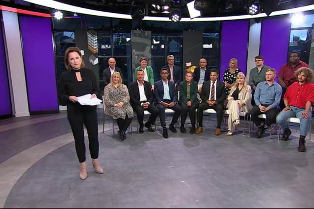 Channel 4 News' Jackie Long hosts 'Britain's Housing Crisis', welcoming studio guests to the programme's Leeds studio for the first live debate in the new base