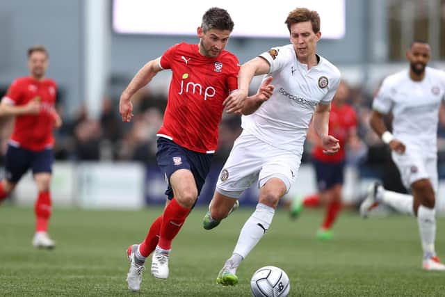 Paddy McLaughlin of York playing in last season's FA Trophy Semi Final against Bromley (Picture: Julian Finney/Getty Images)