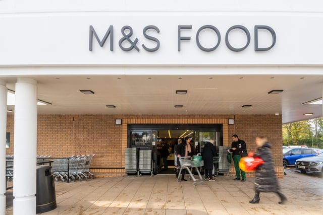 The food hall is now larger and M&S says they have gone for a 'market feel'