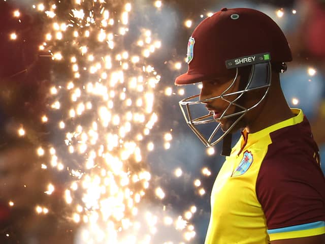 Expect fireworks: Nicholas Pooran of West Indies was selected with the first pick of The Hundred draft by Freddie Flintoff's Northern Superchargers Men on Wednesday (Picture: Ashley Allen/Getty Images)