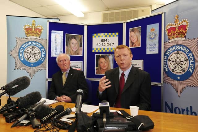 Claudia's father Peter with Det. Supt. Ray Galloway (right) at a press conference in 2009. Photo Credit John Giles/PA Wire