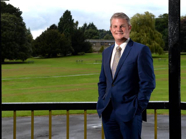Stuart Andrew, Conservative MP for Pudsey, pictured in Horsforth Hall Park in 2017.  Picture Bruce Rollinson
