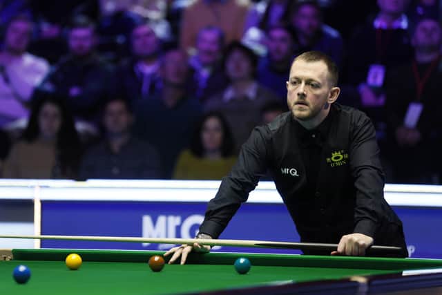 Mark Allen during his match against Ding Junhui (not pictured)on day one of the MrQ UK Championship 2023 at York Barbican. Picture date: Saturday November 25, 2023. PA Photo. See PA story SNOOKER York. Photo credit should read: Richard Sellers/PA WireRESTRICTIONS: Use subject to restrictions. Editorial use only, no commercial use without prior consent from rights holder.