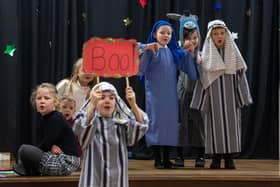 Year 1 and 2 pupils at Moorside Primary School and Nursery in Ripon rehearse their Nativity play photographed for The Yorkshire Post by Tony Johnson. 7th December 2023