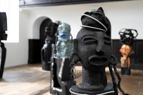 Leilah Babirye, Obumu (Unity), installation view at Yorkshire Sculpture Park, 2024. Courtesy the artist and Stephen Friedman Gallery. Photo © Jonty Wilde, courtesy YSP.