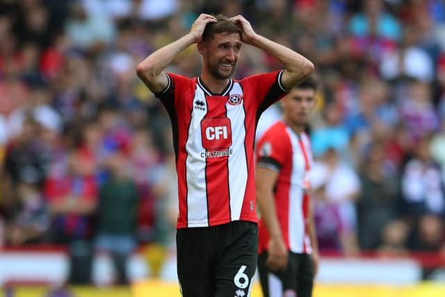 STAND IN: Chris Basham worked as hard as ever but Sheffield United had to ask a lot of him in midfield