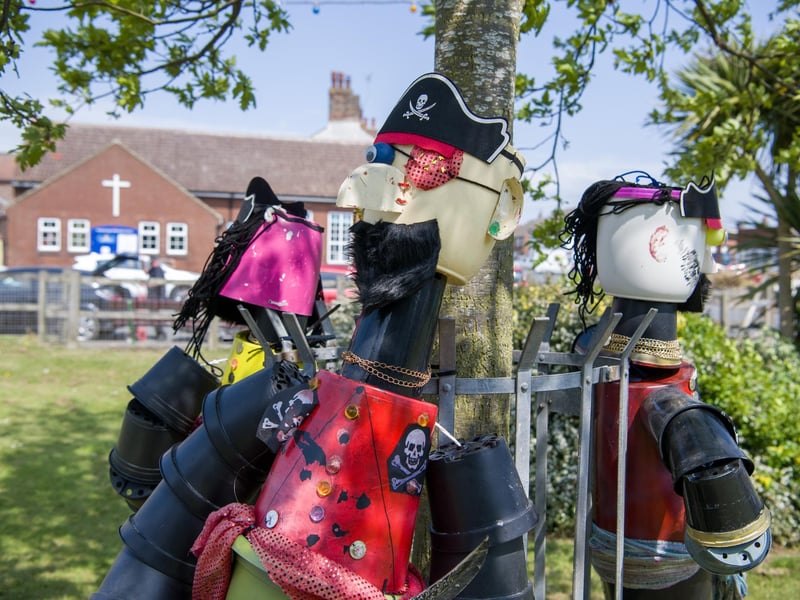 A trio of pirates made for Flamborough Flowerpot Festival 2026