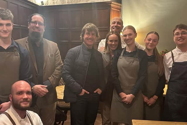 Tom Cruise left staff starstruck after he dined at the Lovage restaurant in Bakewell.