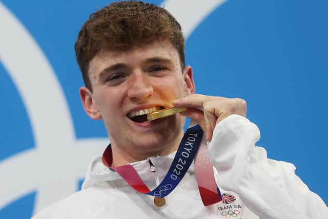 Matty Lee of Team Great Britain poses with the gold medal at Tokyo 2020. (Picture: Clive Rose/Getty Images)