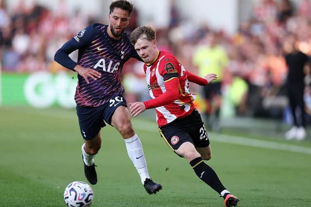 BUSY BEE: Keane Lewis-Potter (right) is now in the colours of Brentford (Image: Ryan Pierse/Getty Images)