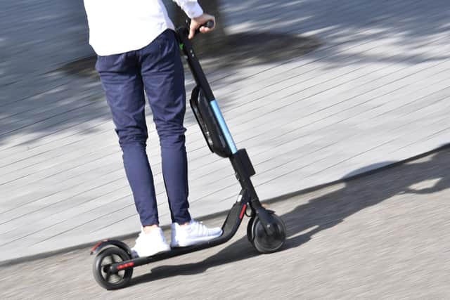 A councillor's wife was knocked over by an e-scooter rider