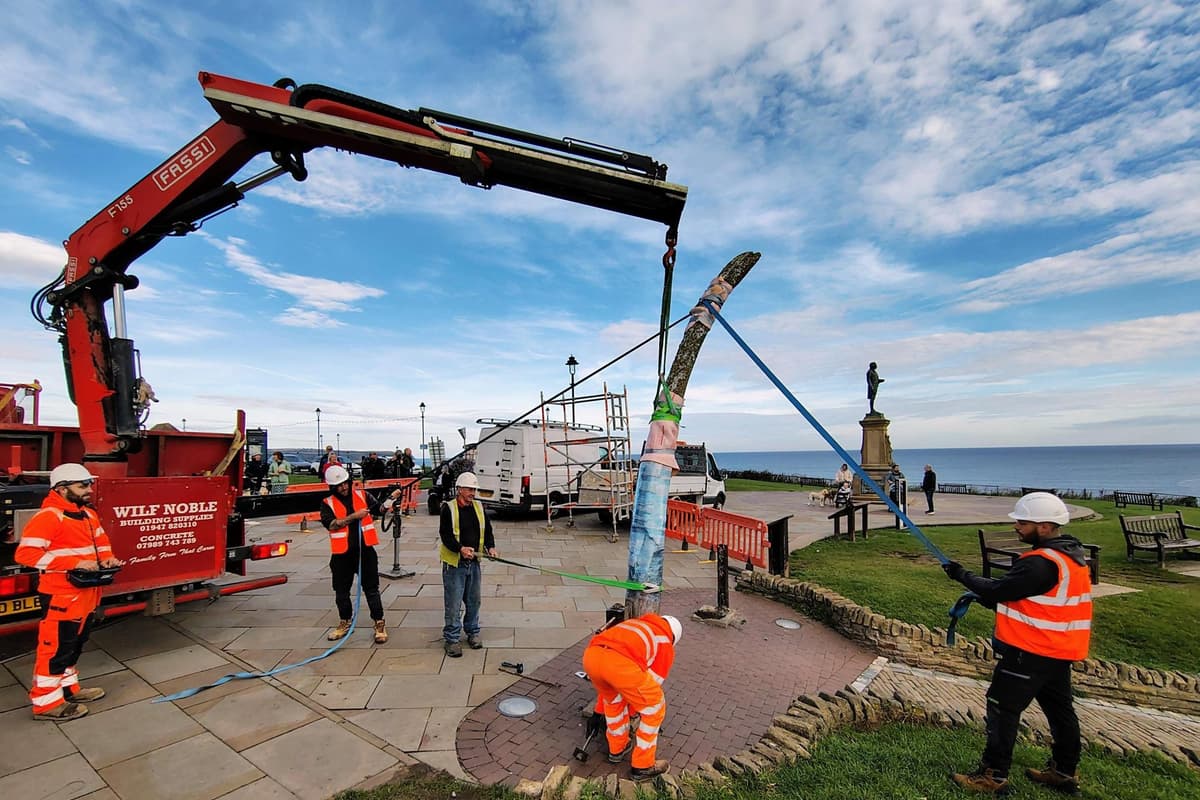 Whitby's famous whalebone arch taken down for 'ethical' replacement in ...