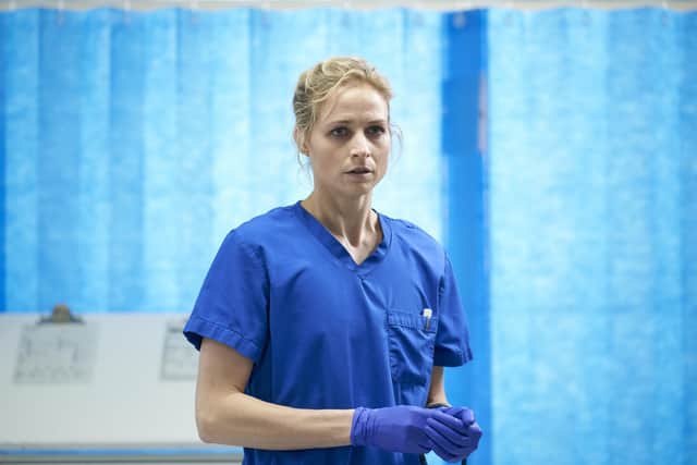 Niamh Algar as Accident and Emergency doctor Lucinda Edwards in the medical thriller Malpractice on ITVX. Picture: ITV