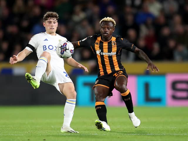 GAME ON: Hull City's Jean Michael Seri - pictured battling for the ball with Leeds United's Daniel James at the MKM Stadium in September - is aware of the threat posed by the Whites. Picture: Simon Marper/PA