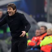 MILAN, ITALY - FEBRUARY 14: Antonio Conte, manager of Tottenham Hotspur during the UEFA Champions League round of 16 leg one match between AC Milan and Tottenham Hotspur at Giuseppe Meazza Stadium on February 14, 2023 in Milan, Italy. (Photo by Catherine Ivill/Getty Images)