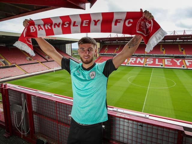 John McAtee signs on loan for Barnsley. Picture courtesy of Barnsley FC.