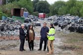 Prime Minister Andy Burnham views an illegal rubbish dump beside Bradford City’s Valley Parade stadium in Bradford, West Yorkshire, to announce a new crackdown on illegal waste dumping and action to clear up communities as part of his pledge to bring back hope across the country and tackle long-ignored issues. Picture: Scott Heppell/PA Wire