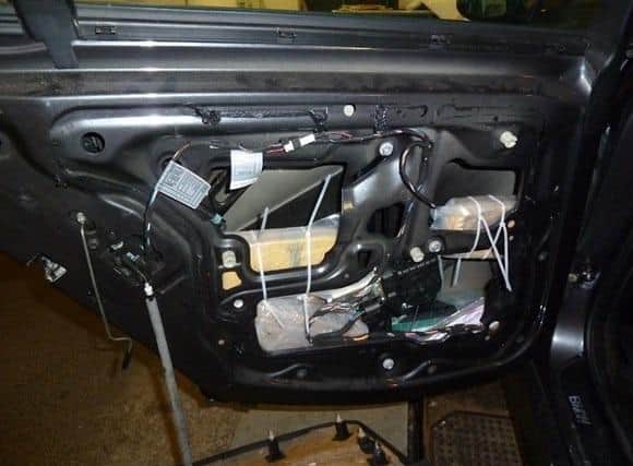 A man from Yorkshire was caught trying to smuggle £720,000 of Class A drugs hidden his car door panels. Photo: National Crime Agency