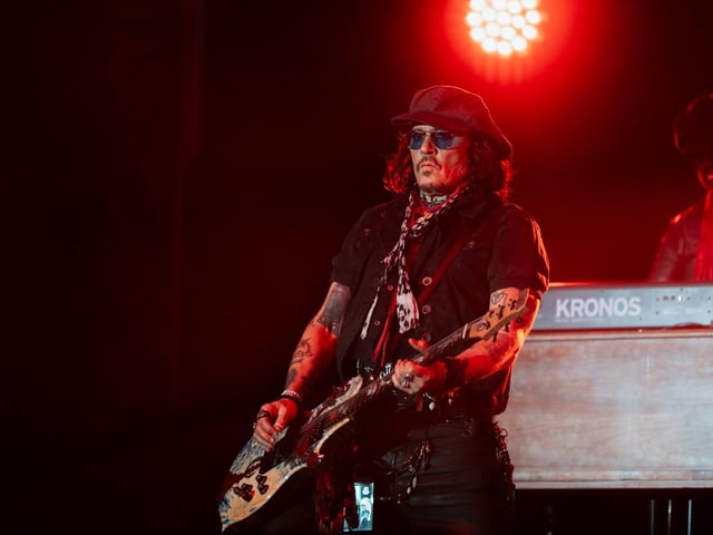Johnny Depp in Halifax last night