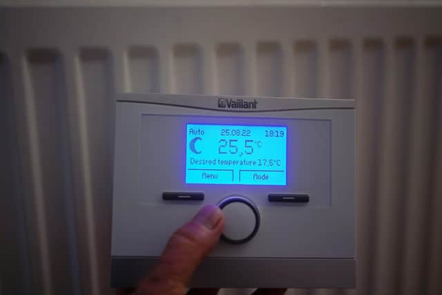 A general view of a domestic home wireless room thermostat. PIC: Yui Mok/PA Wire
