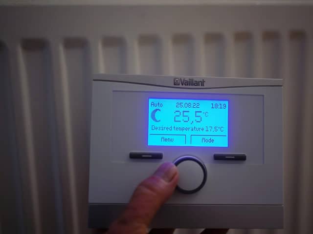 A general view of a domestic home wireless room thermostat. PIC: Yui Mok/PA Wire