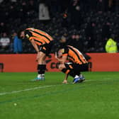 Crestfallen Hull City struggle to come to terms with Saturday's shattering late home loss to Reading. Picture: Jonathan Gawthorpe.